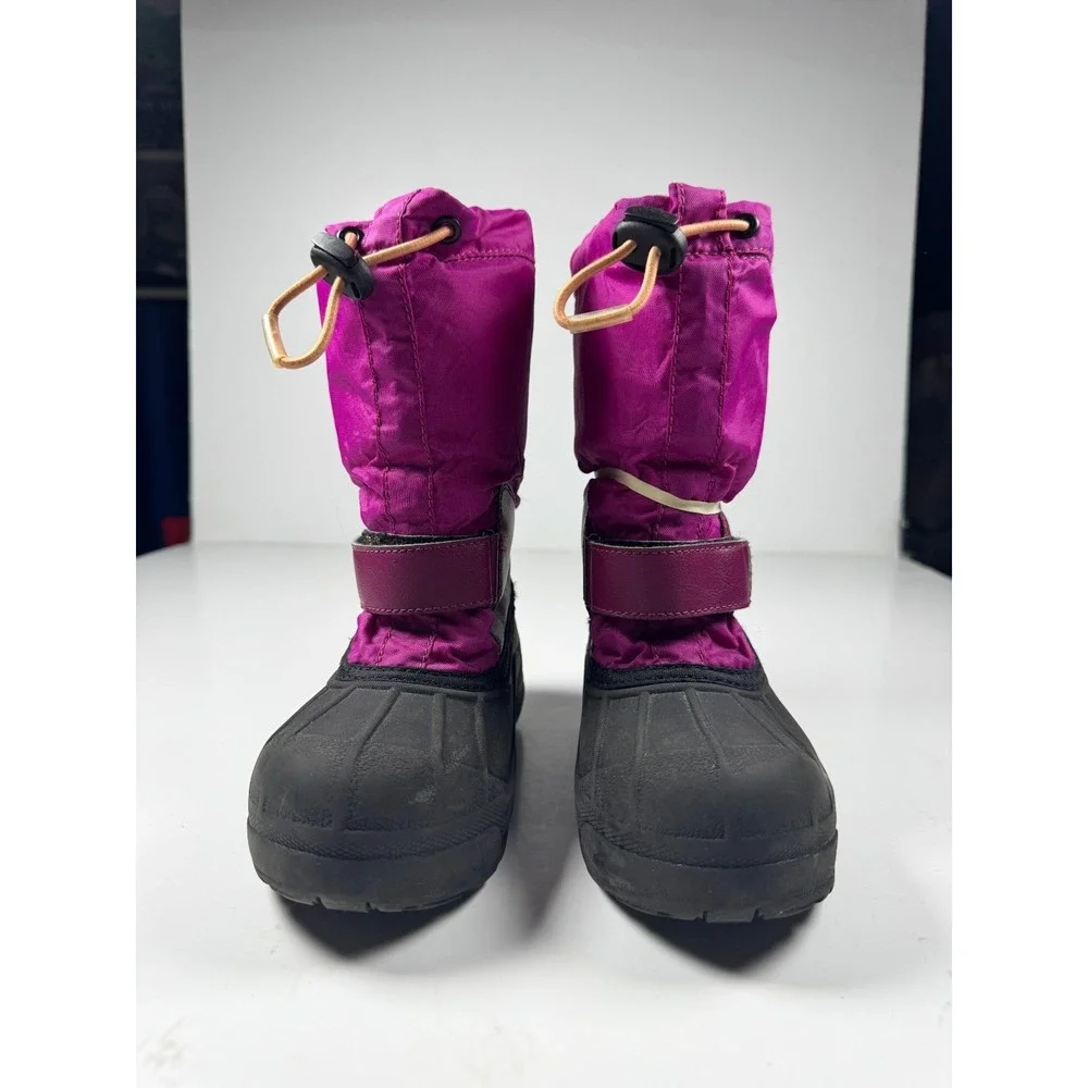 Columbia‎ Powderbug Forty BY1324-665 Girls 1 Pink Mid Calf Waterproof Snow Boots